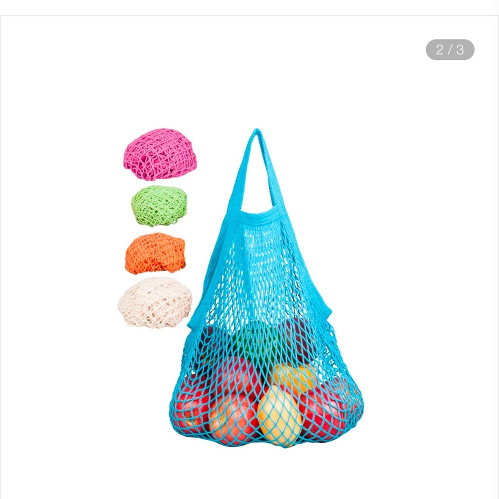 EcoBags String Bag Tote Handle - Caribbean Blue